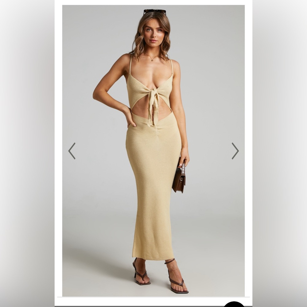 Knotted maxi in taupe